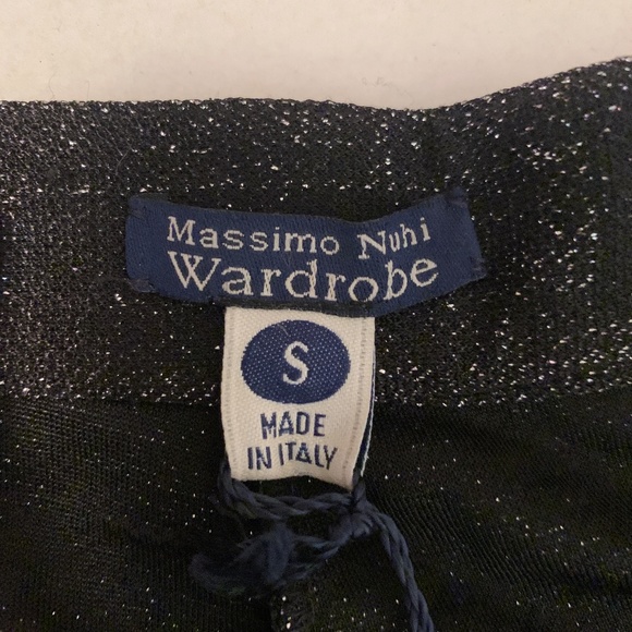 NWT Massimo Nuhi Sparkly Shorts in Black Made in Italy- Size S - Picture 5 of 7